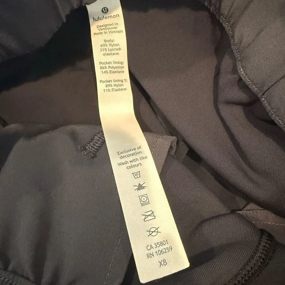 Lululemon On The Fly Pants Charcoal Camo Size 2